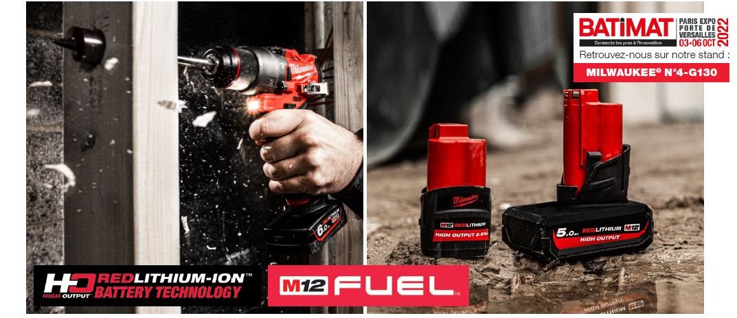 DOSSIER DE PRESSE - MILWAUKEE® complète sa plateforme M12™ avec deux nouvelles batteries HIGH OUTPUT