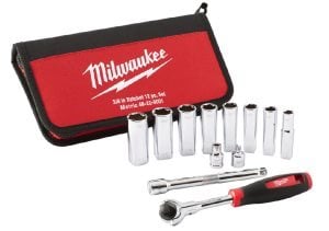 Компания Milwaukee® представляет набор головок с трещоткой ⅜”