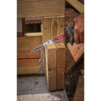 Wood with nails: AX with carbide teeth