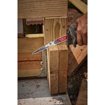 Wood with nails: AX with carbide teeth