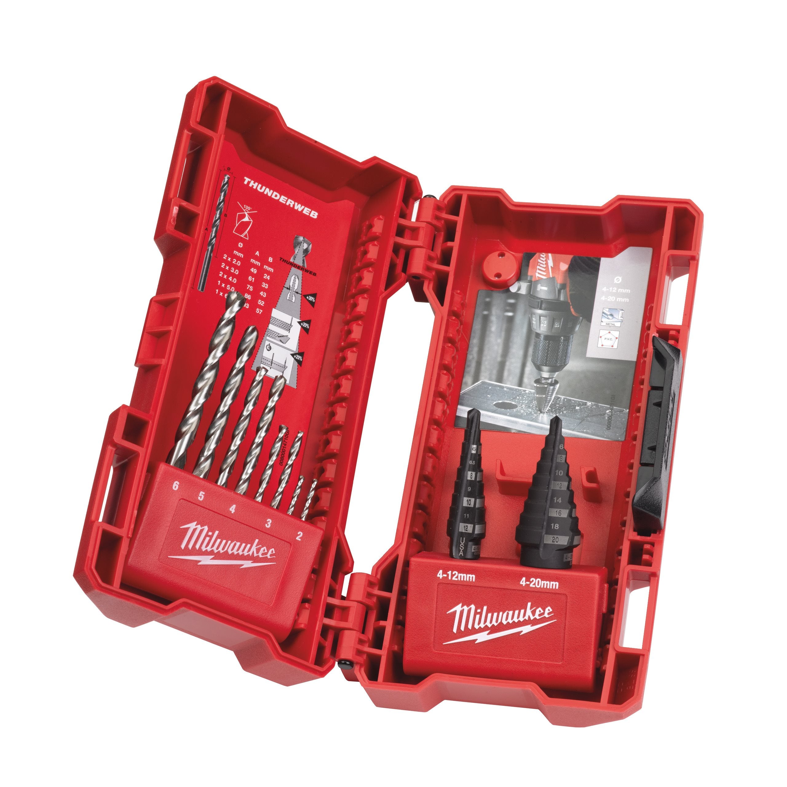 Milwaukee Estuche de con brocas y brocas escalonadas · 48899350