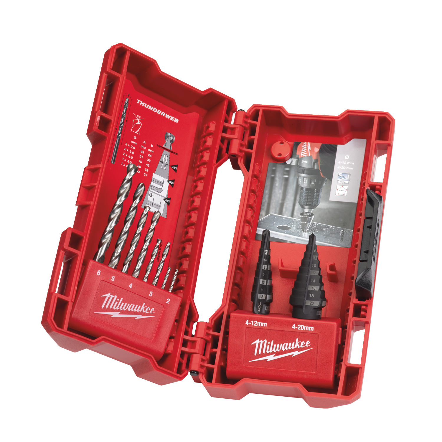 3-teiliges Stufenbohrer-Set – Titanbeschichtet, Für Schlagschrauber! 28 Größen In Tasche.