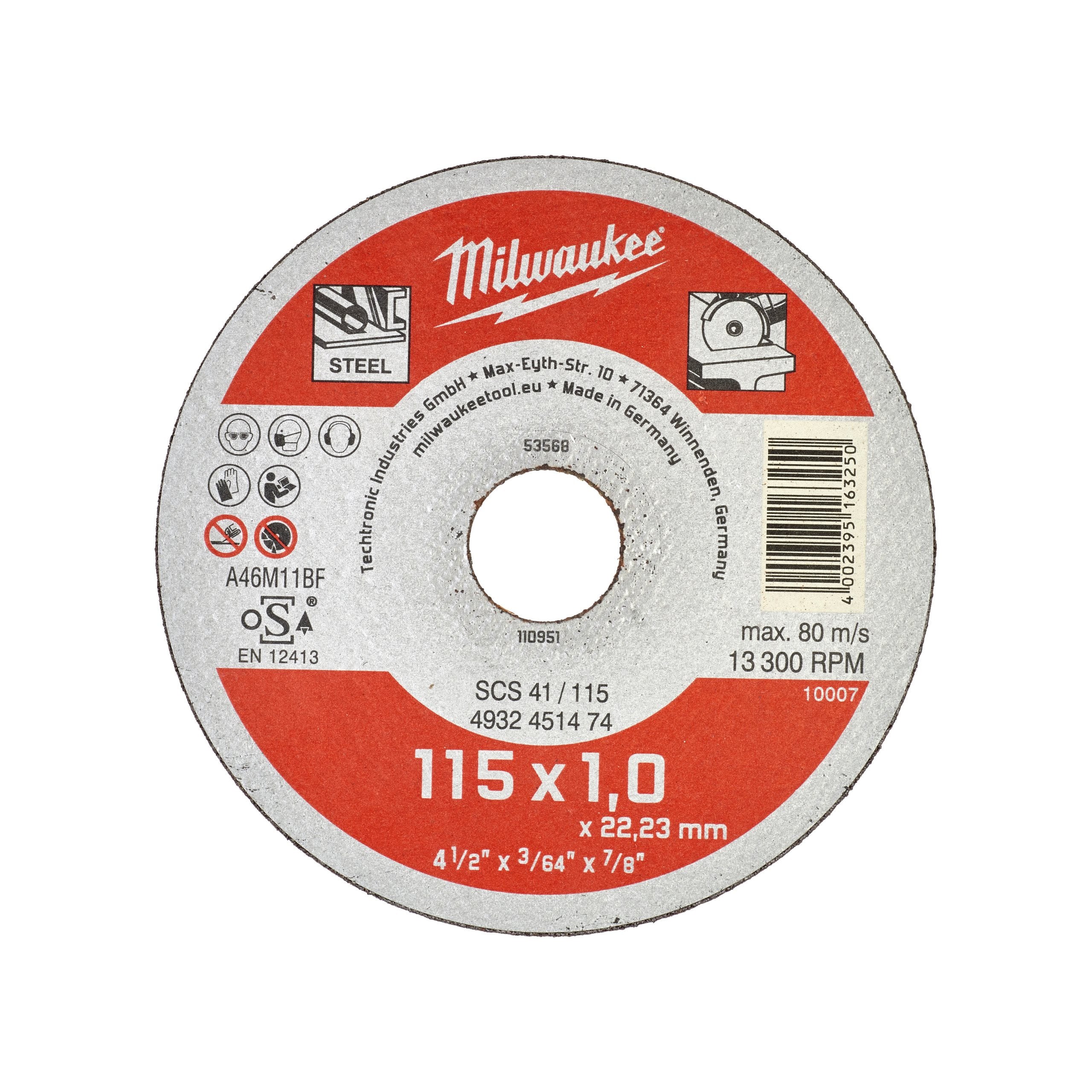 Milwaukee Discos finos de corte para metal Contractor · 4932451474