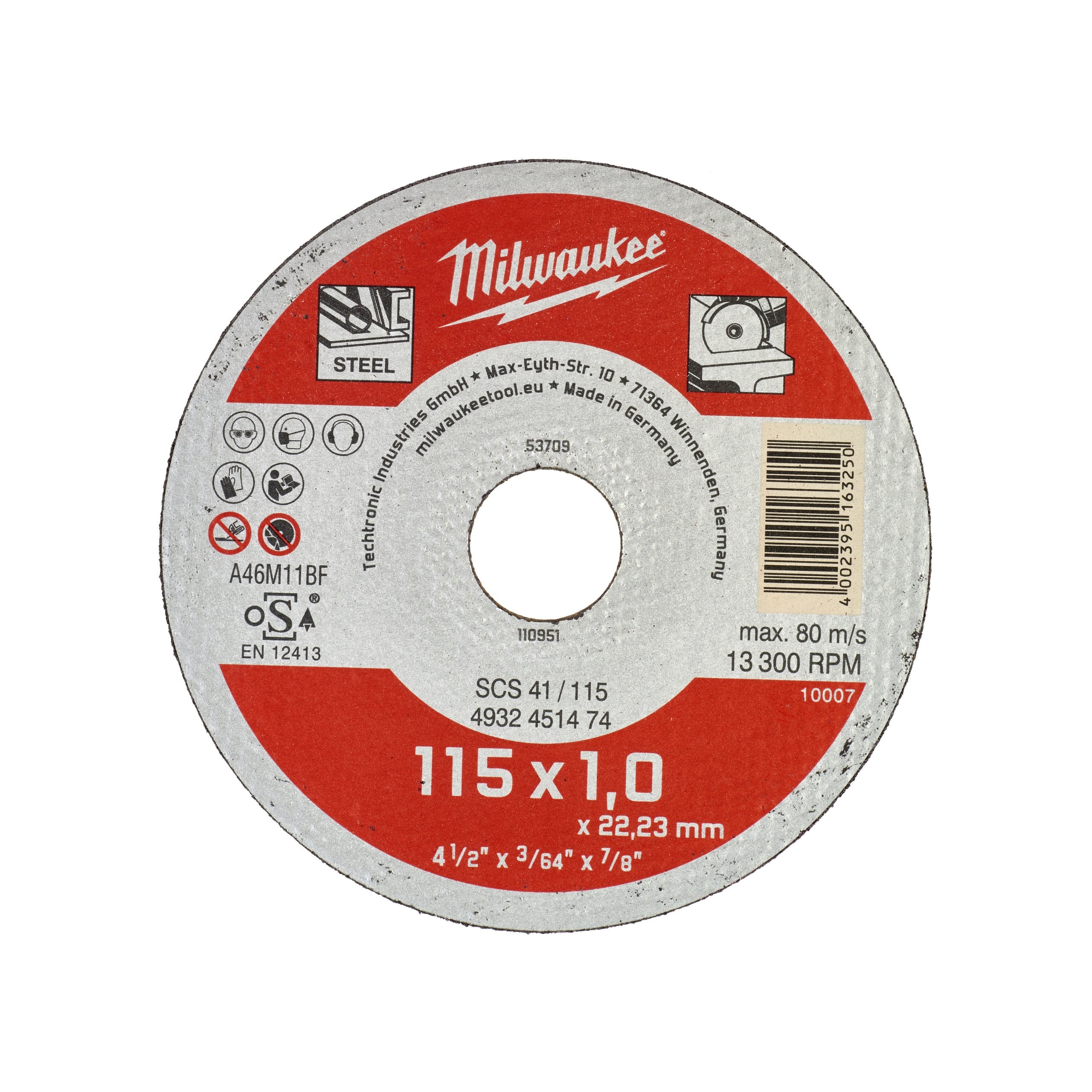 Milwaukee Discos finos de corte para metal Contractor · 4932451475