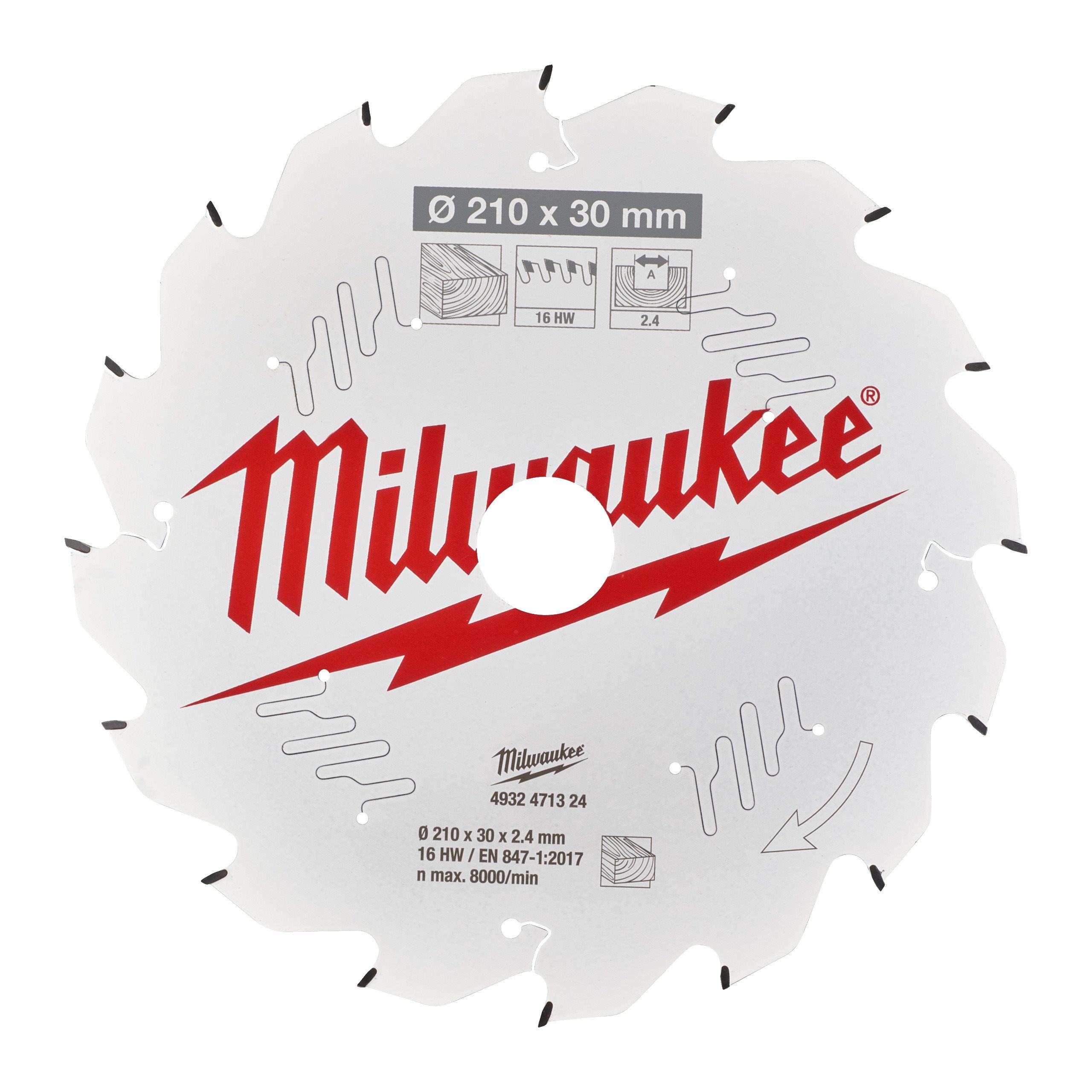 Milwaukee   Lame de scie circulaire pour menuiserie 165 mm x 15,8 mm 40 dents