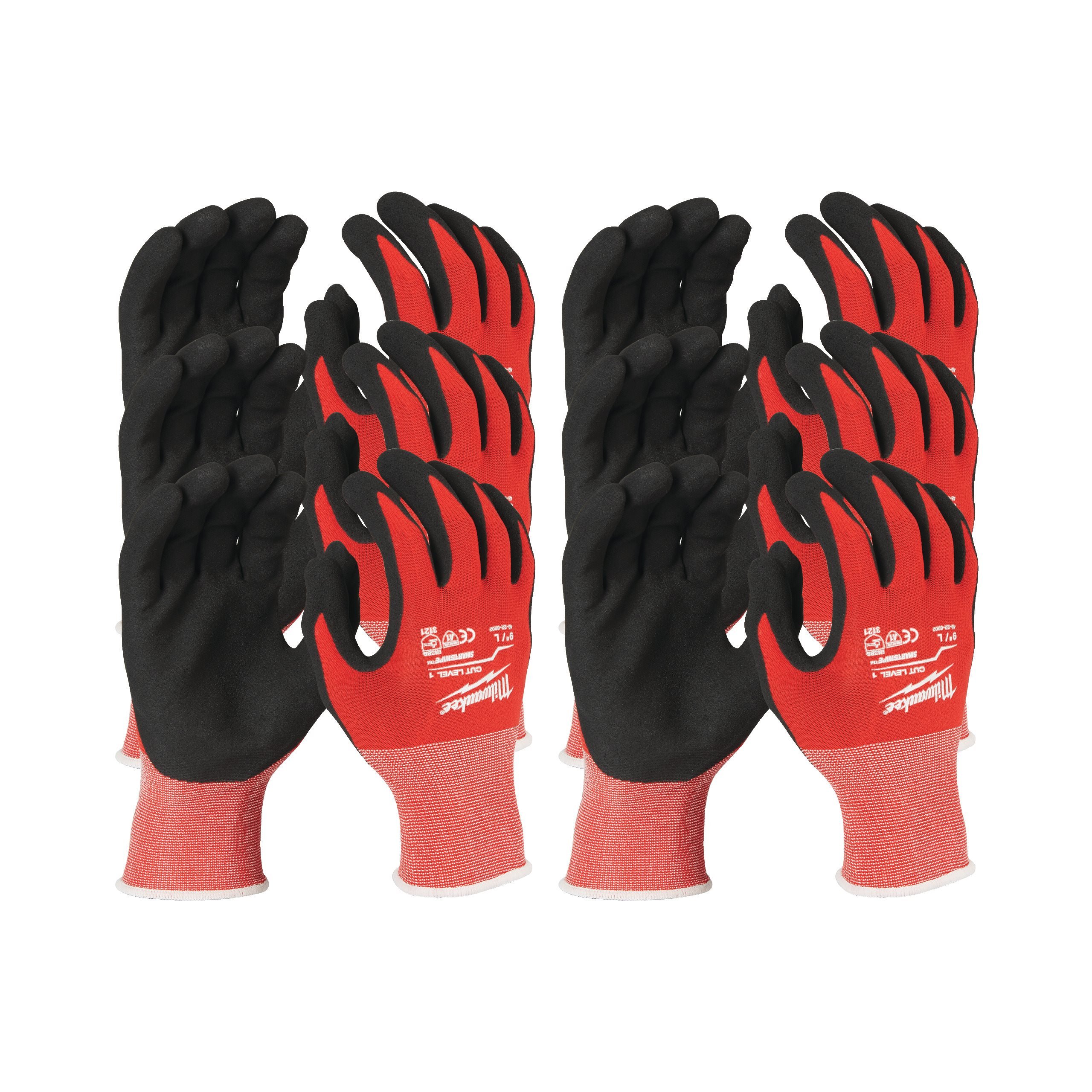 Milwaukee 4932471615 Cut Level 1 Dipped Gloves L 12pk