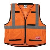 Premium High-Visibility Vest Orange - S/M