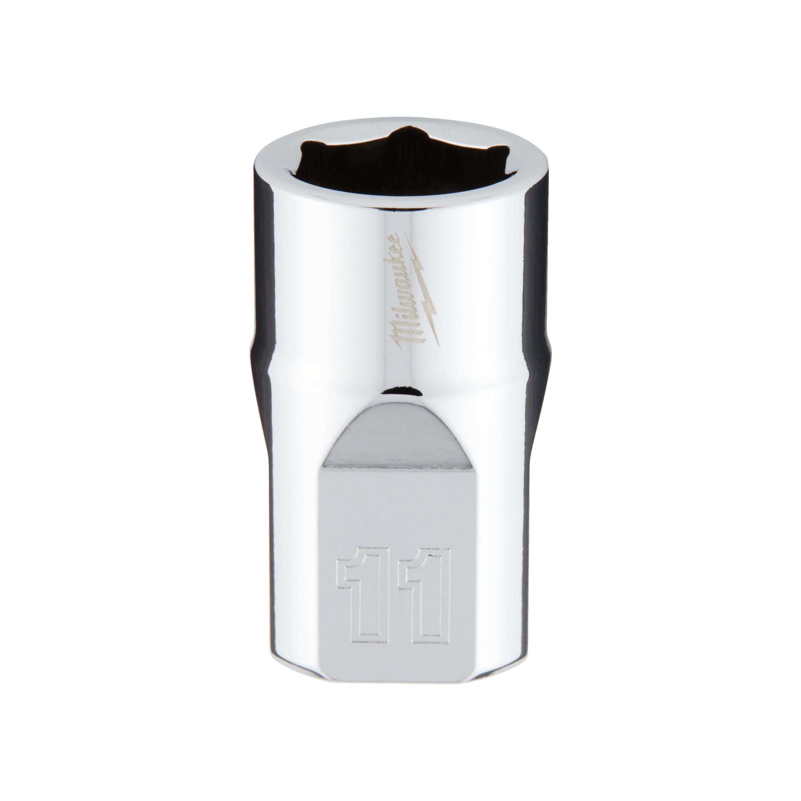 Milwaukee 3/8 Drive Socket - Metric Standard 11 Mm ⅜″ Chrome Sockets With FOU...