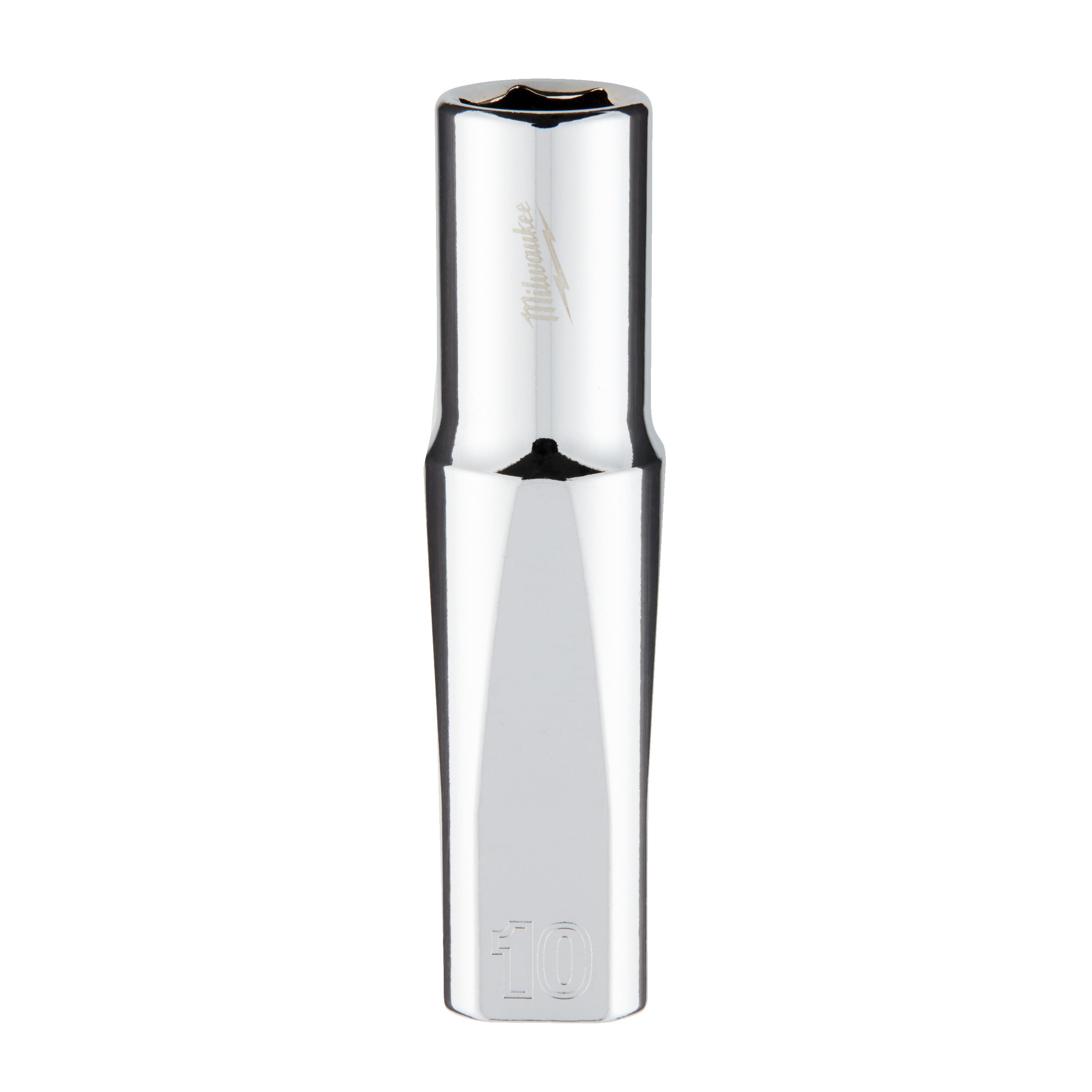 Milwaukee 3/8 Drive Socket - Metric Deep 10 Mm ⅜″ Chrome Sockets With FOUR FL...