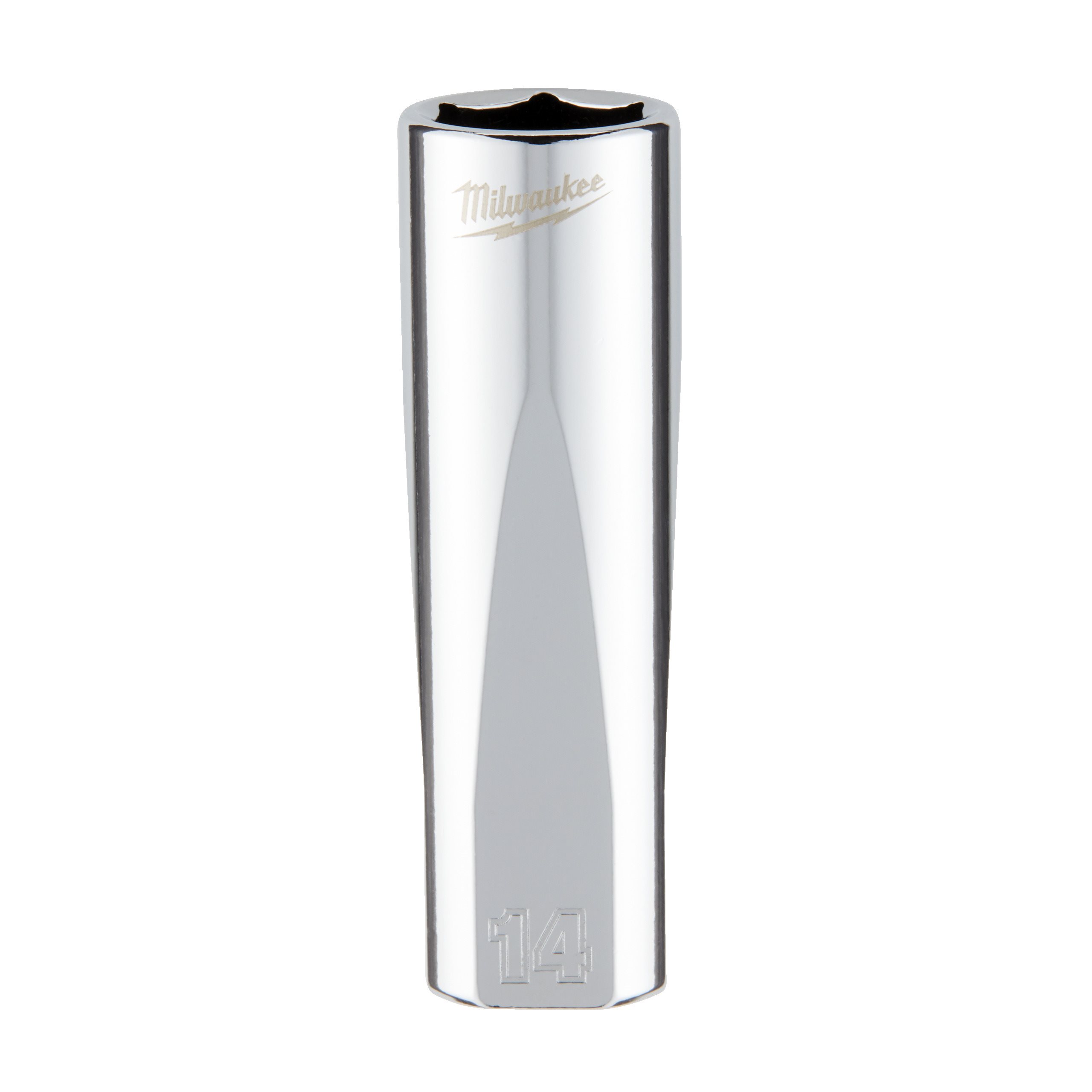 Milwaukee 3/8 Drive Socket - Metric Deep 14 Mm ⅜″ Chrome Sockets With FOUR FL...