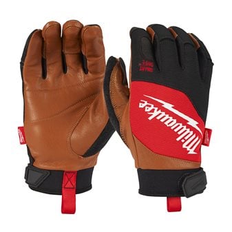 Hybrid leather gloves