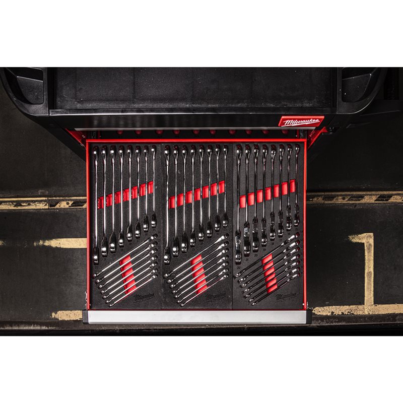 Milwaukee pěnová vložka kombinované ráčnové klíče s kloubovou hlavou MAX BITE 15 ks