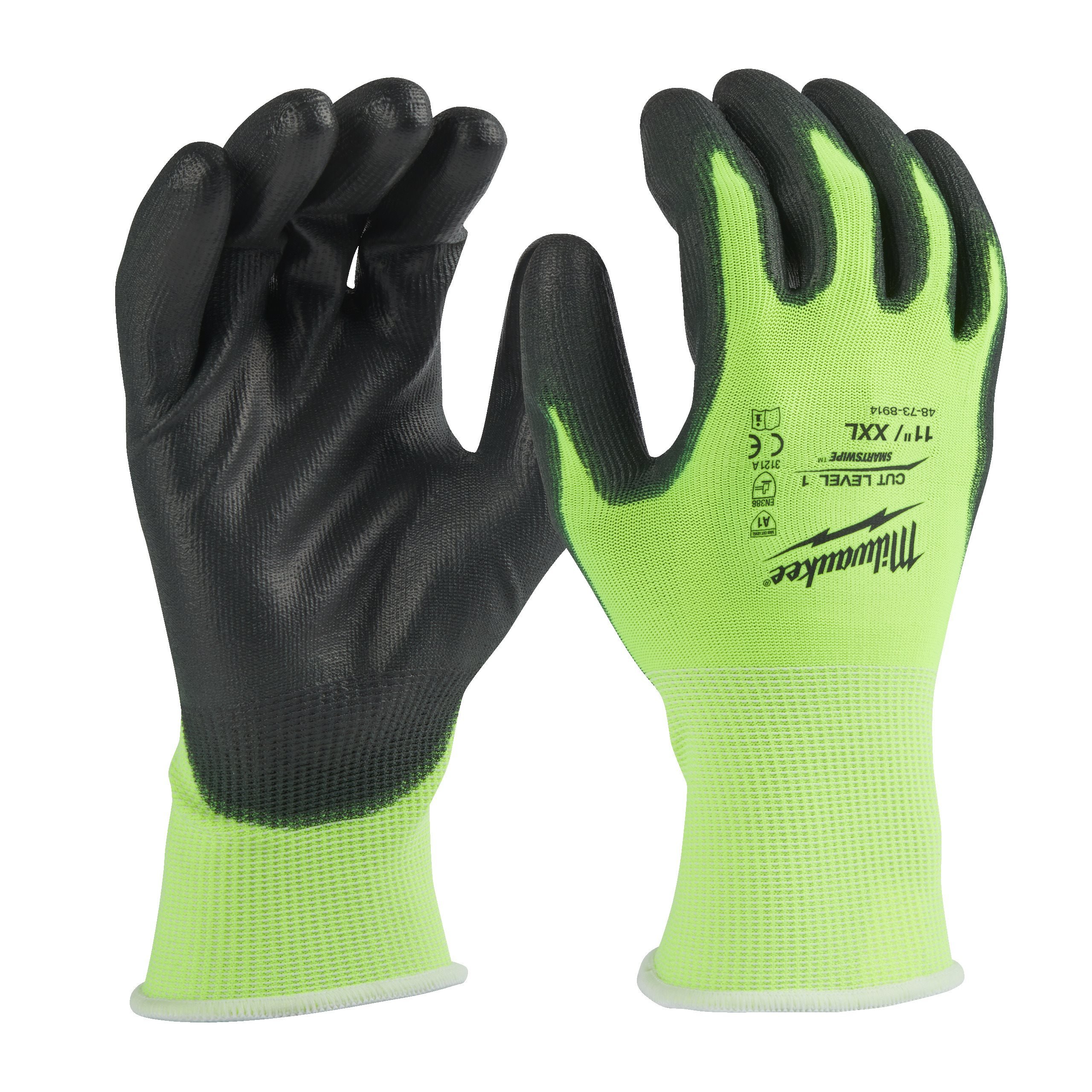 Milwaukee Hi-Vis Cut A Gloves - 11/XXL 1pc 4932479920