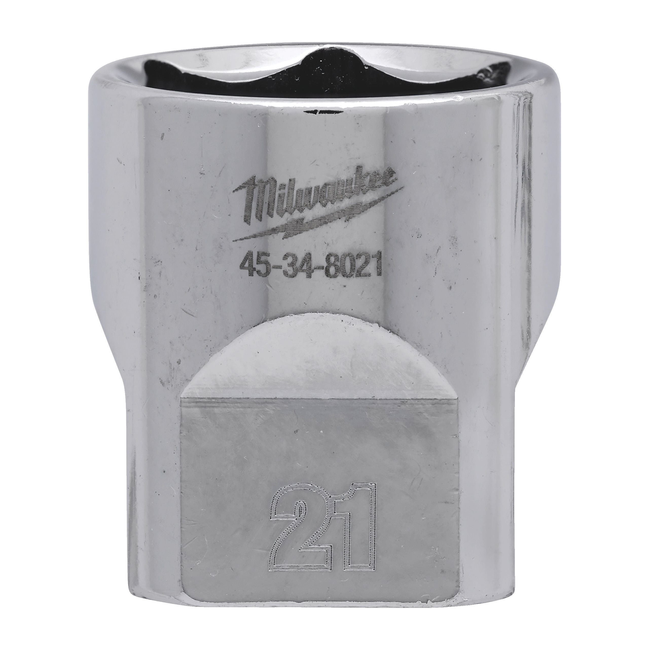Milwaukee 3/8 Drive Socket Metric Standard - 21 Mm ⅜″ Chrome Sockets With FOU...