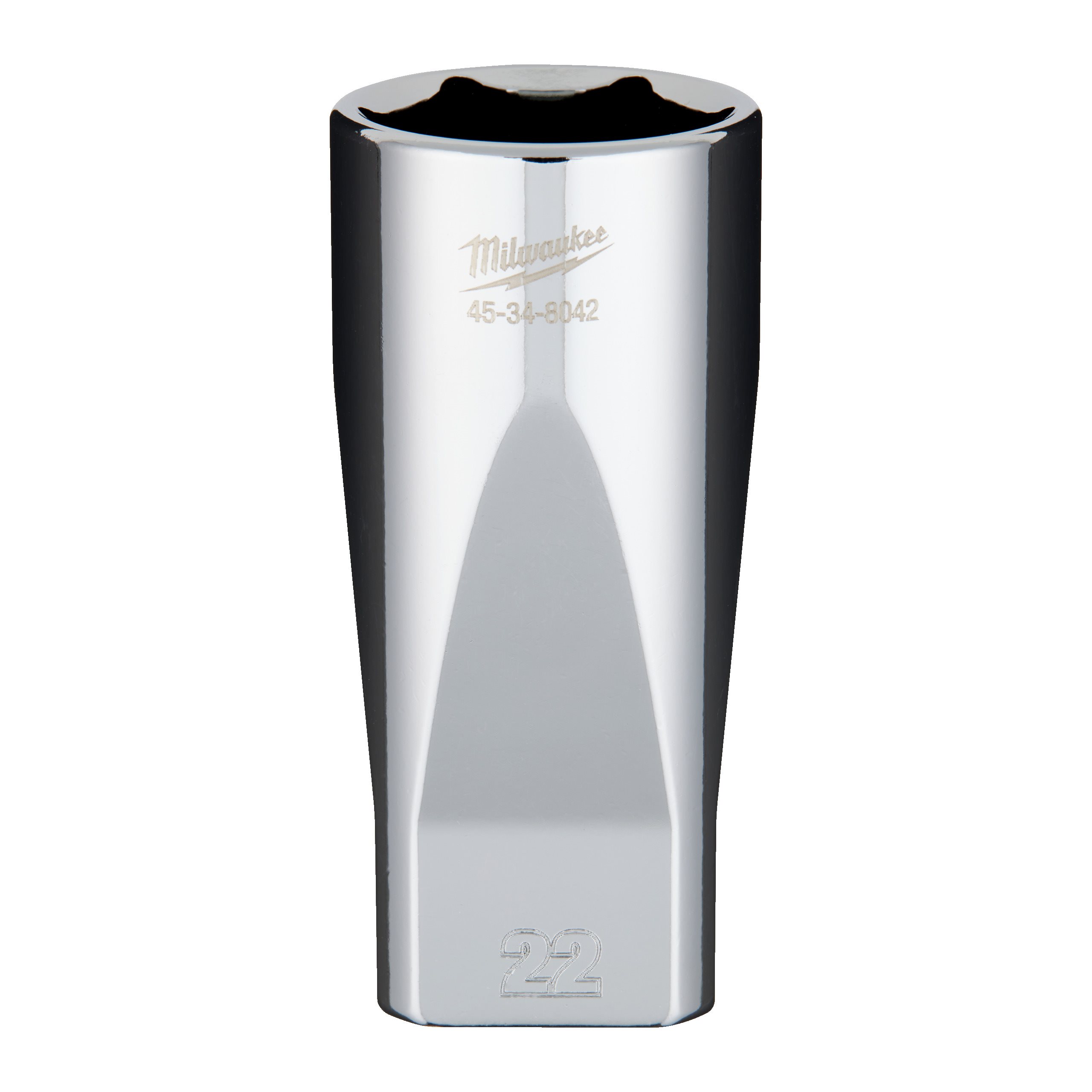 Milwaukee 3/8 Drive Socket Metric Deep - 22 Mm ⅜″ Chrome Sockets With FOUR FL...