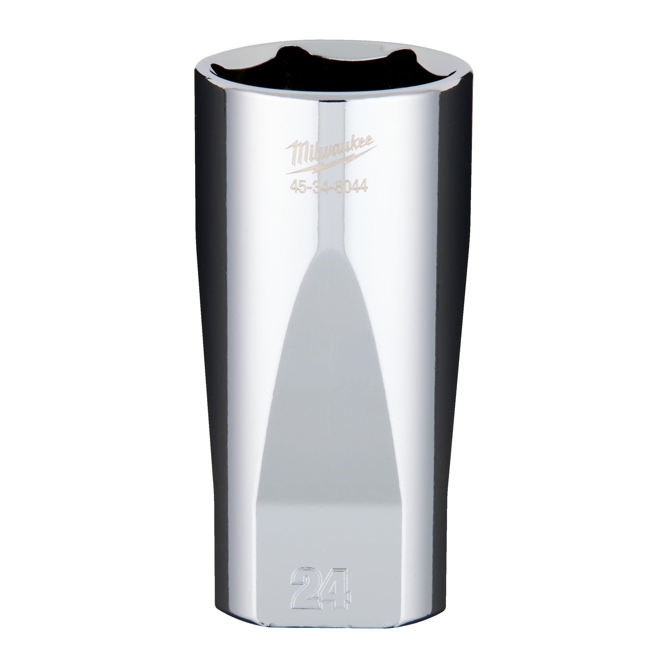 Milwaukee 3/8 Drive Socket Metric Deep - 24 Mm ⅜″ Chrome Sockets With FOUR FL...