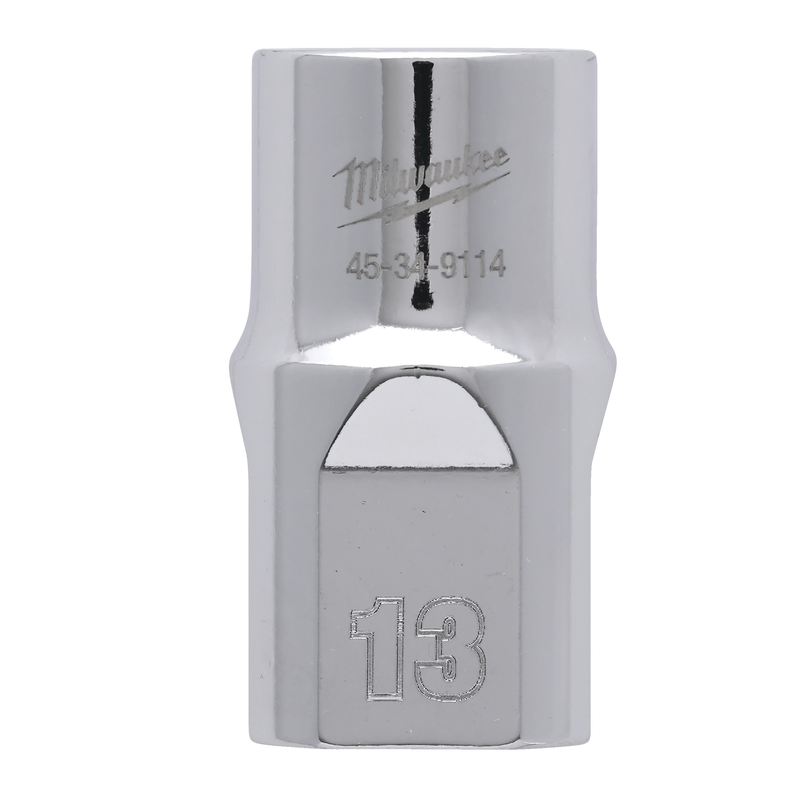 Milwaukee 1/2 Drive Socket Metric Standard - 13 Mm ½″ Chrome Sockets With FOU...