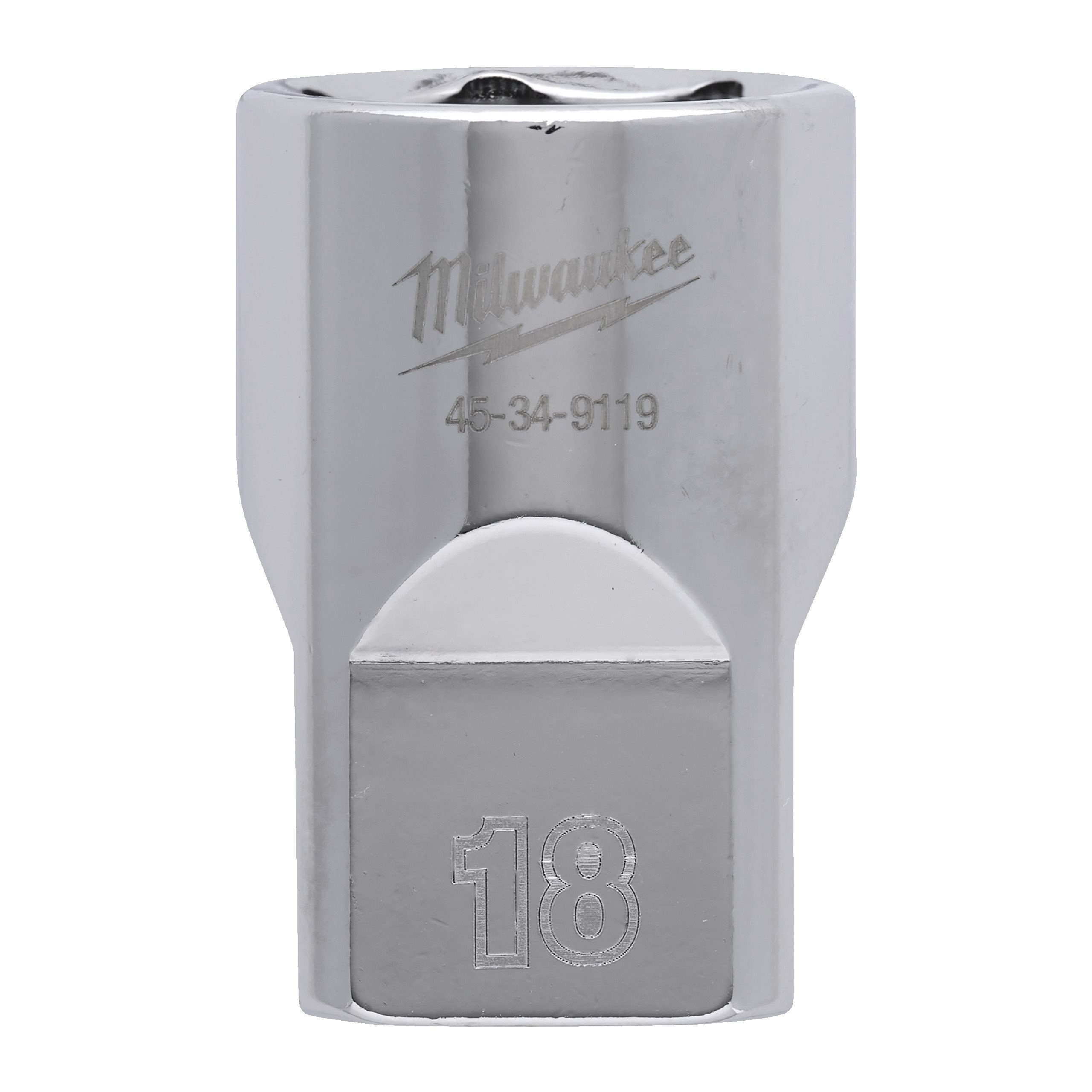 Milwaukee 1/2 Drive Socket Metric Standard - 18 Mm ½″ Chrome Sockets With FOU...