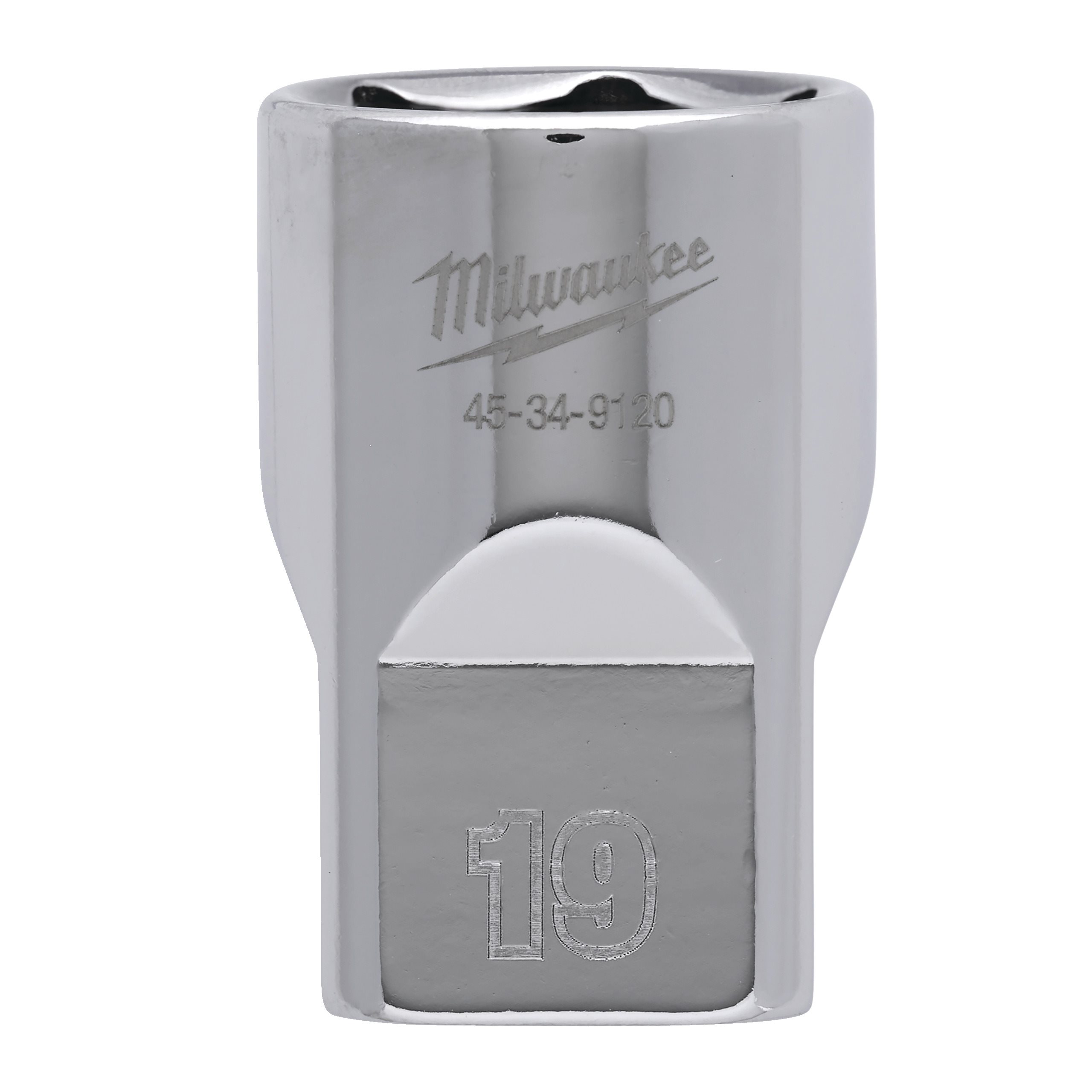 Milwaukee 1/2 Drive Socket Metric Standard - 19 Mm ½″ Chrome Sockets With FOU...