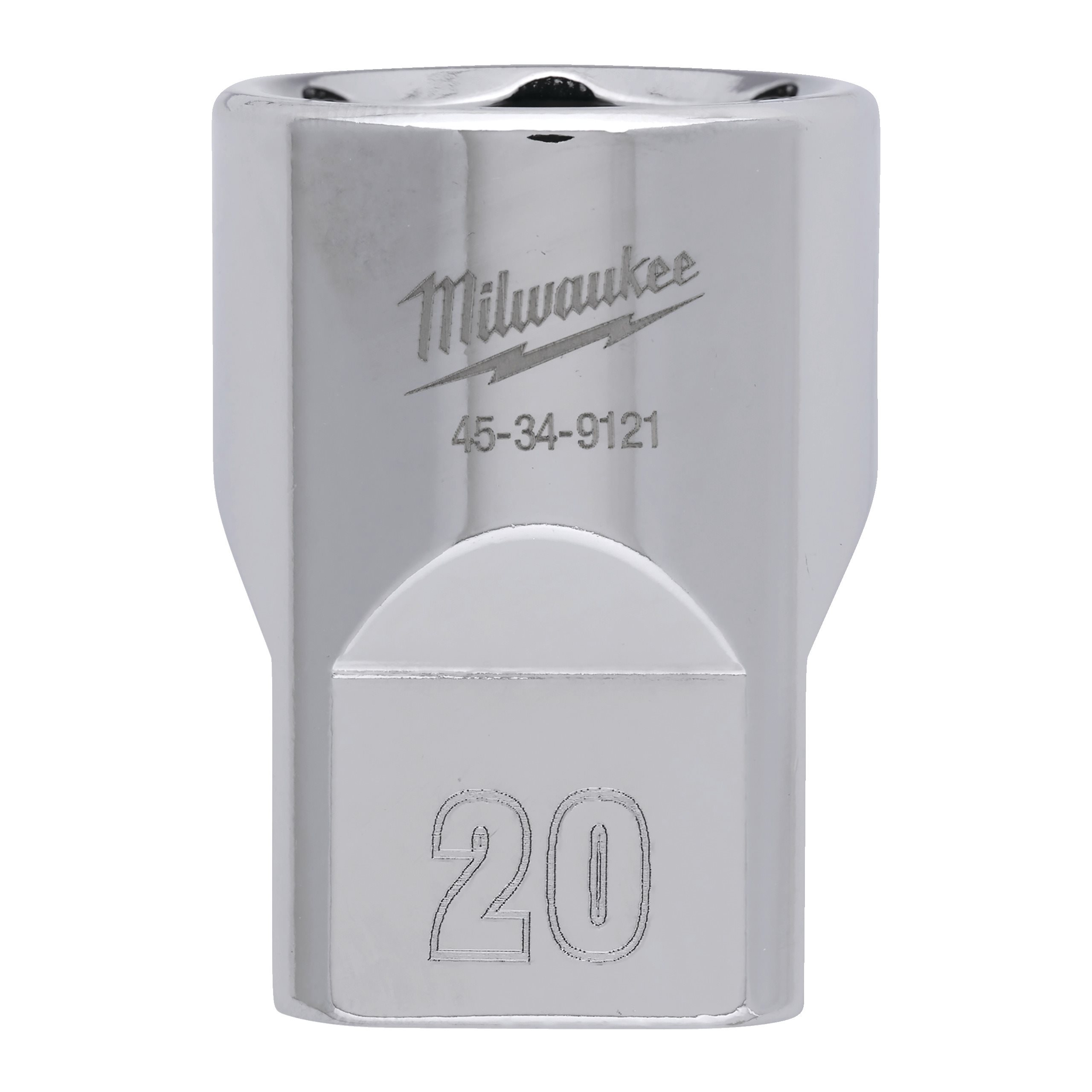 Milwaukee 1/2 Drive Socket Metric Standard - 20 Mm ½″ Chrome Sockets With FOU...