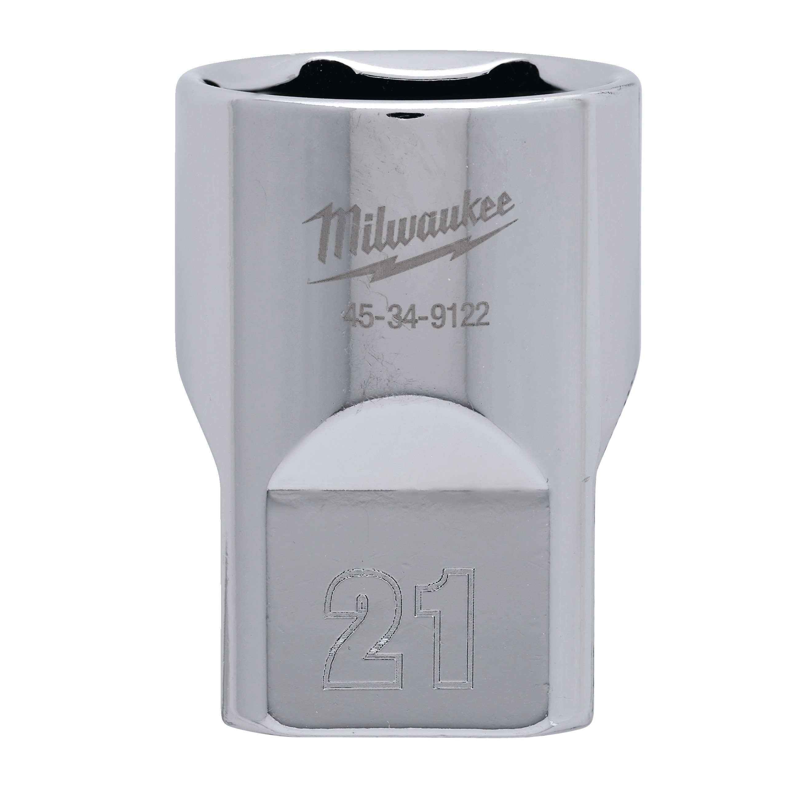 Milwaukee 1/2 Drive Socket Metric Standard - 21 Mm ½″ Chrome Sockets With FOU...