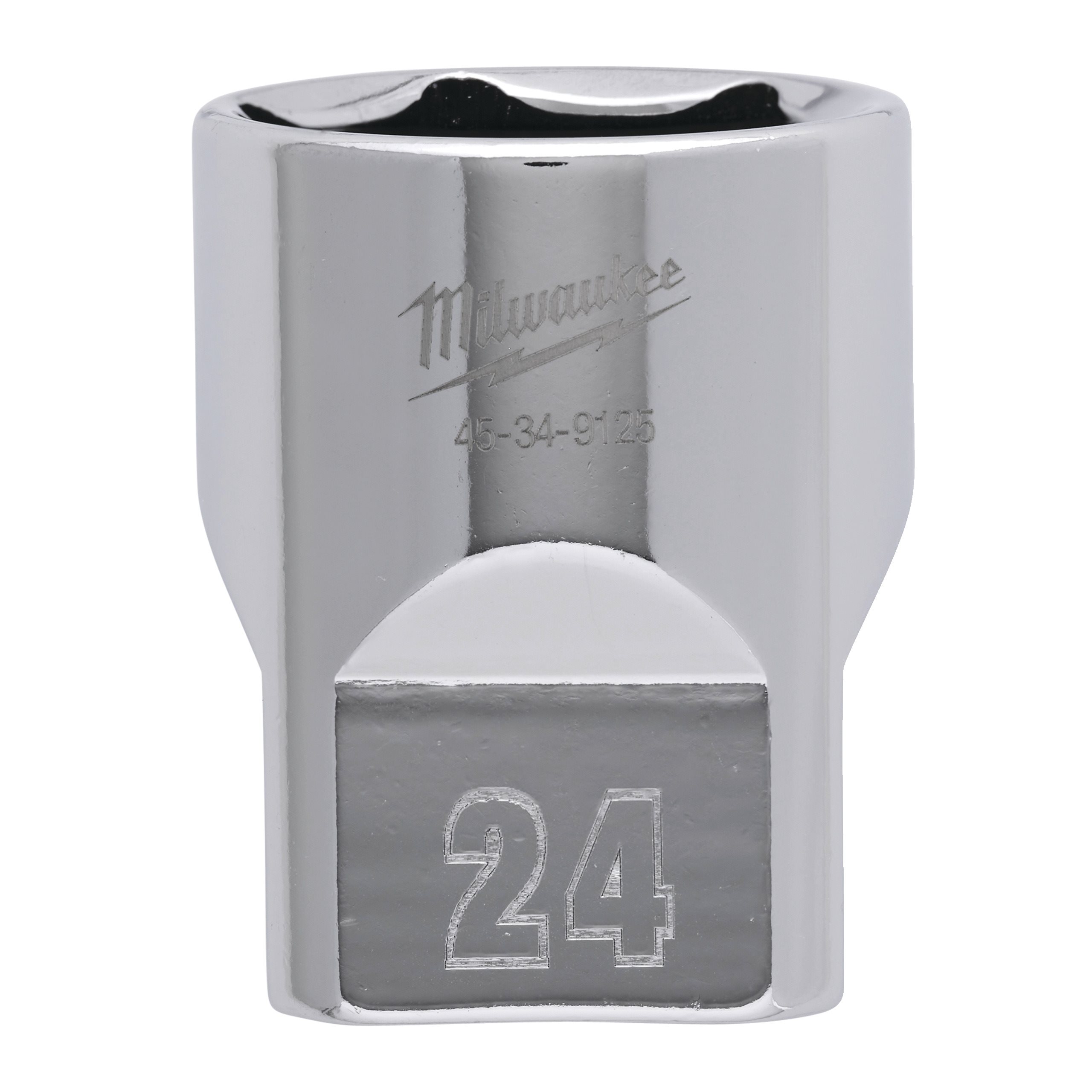 Milwaukee 1/2 Drive Socket Metric Standard - 24 Mm ½″ Chrome Sockets With FOU...