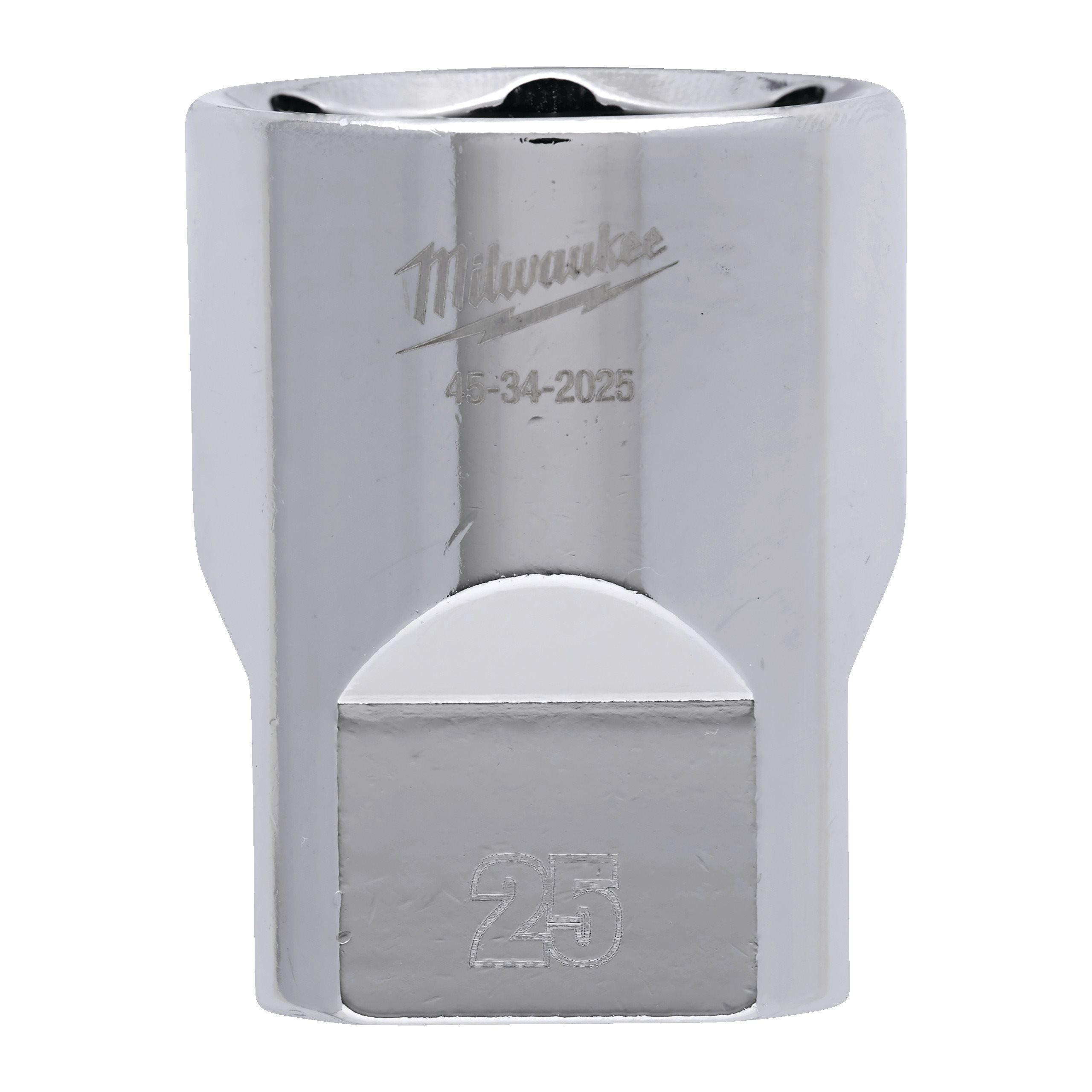 Milwaukee 1/2 Drive Socket Metric Standard - 25 Mm ½″ Chrome Sockets With FOU...