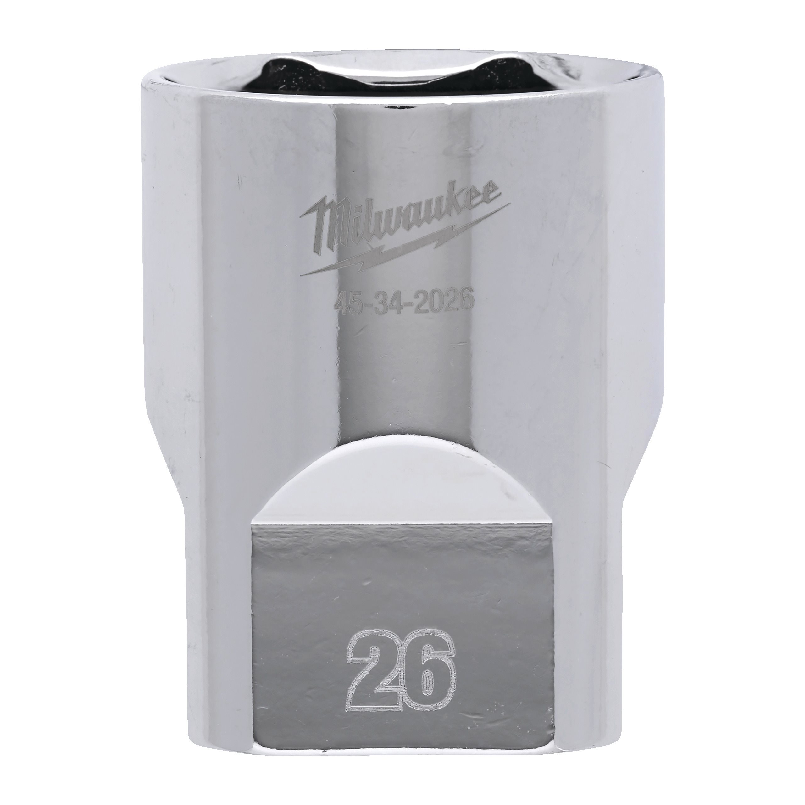 Milwaukee 1/2 Drive Socket Metric Standard - 26 Mm ½″ Chrome Sockets With FOU...