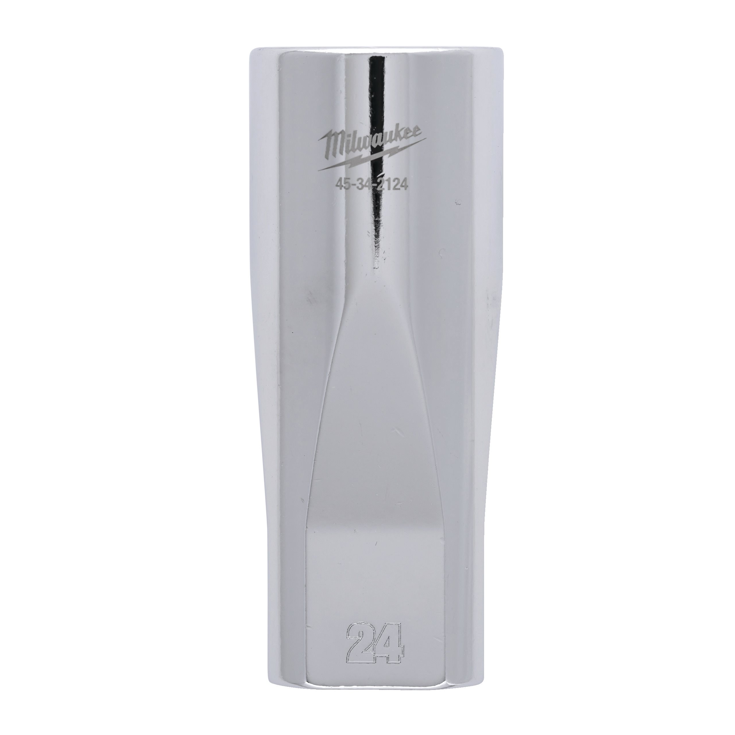 Milwaukee 1/2 Drive Socket Metric Deep - 24 Mm ½″ Chrome Sockets With FOUR FL...