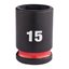 15 mm 3/8" impact socket STD - 1 pc