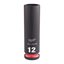 12 mm 3/8" impact socket deep - 1 pc