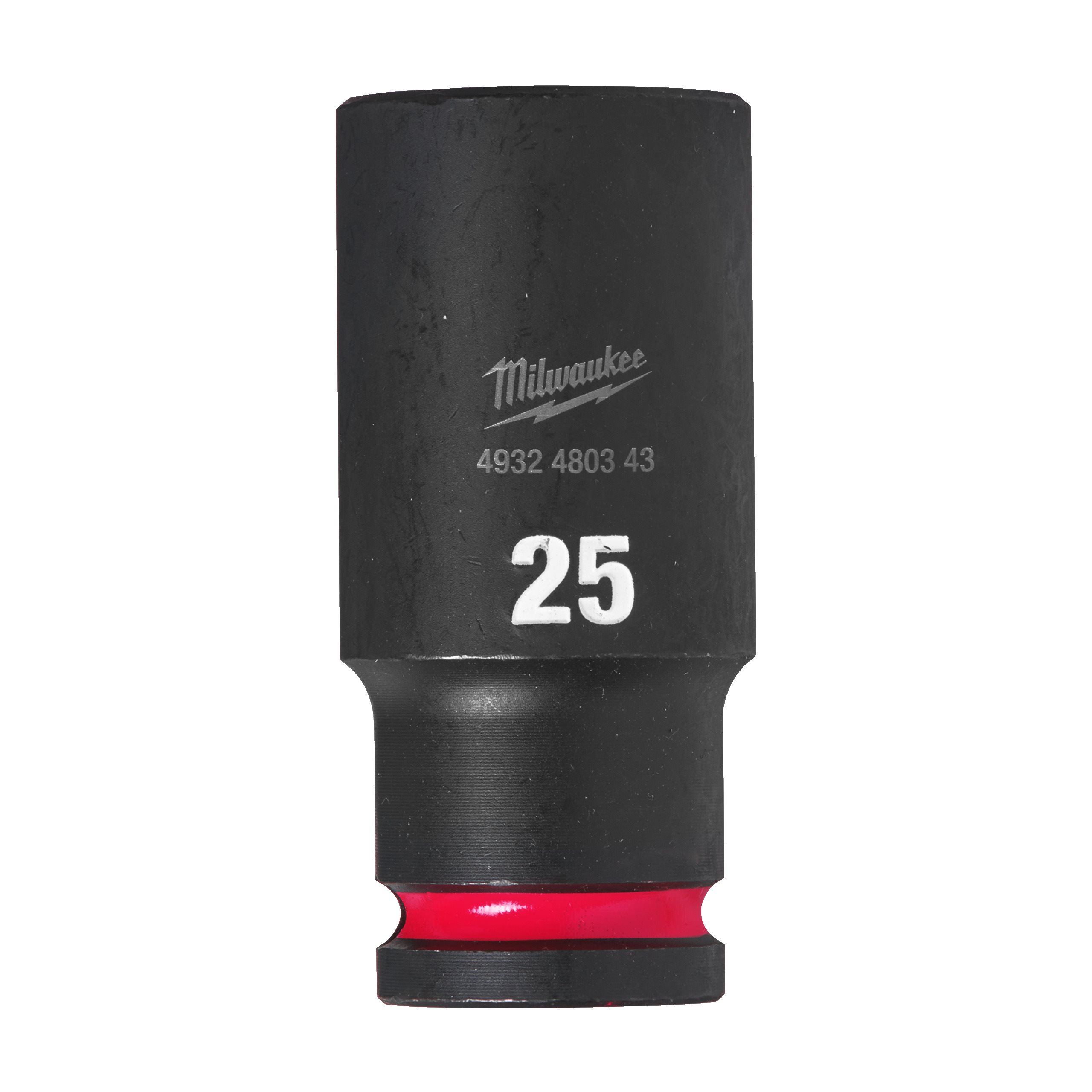 Milwaukee 25 Mm 1/2" Impact Socket Deep - 1pc SHOCKWAVE DUTY Sockets 4932480343