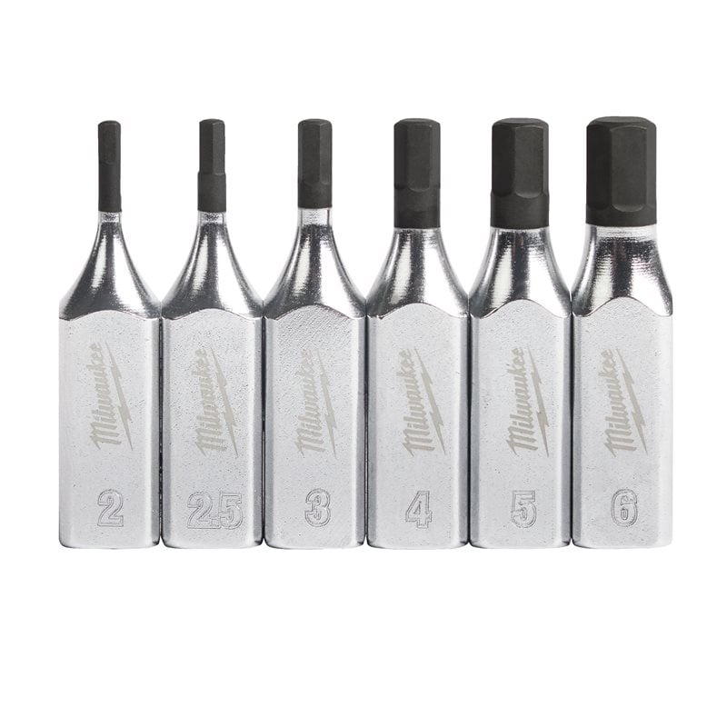 Milwaukee Sada nástrčných klíčů s HEX metrickými šestihrannými bity 1/4”