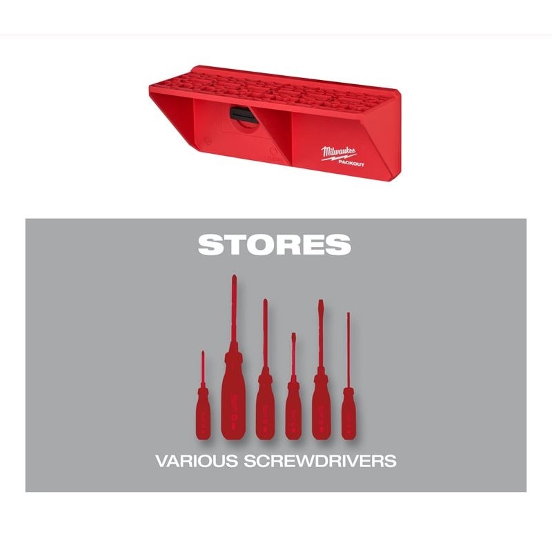 Milwaukee PACKOUT polička na šroubováky - 1ks