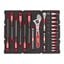 1/4" Ratchet and Socket and Trilobe Screwdriver and Wrench Set Foam Insert