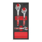 Adjustable Wrench set Foam Insert - 3 pc