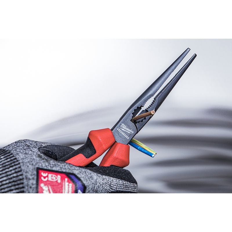 Milwaukee Kleště pro jemnou mechaniku prodloužené zahnuté 205mm