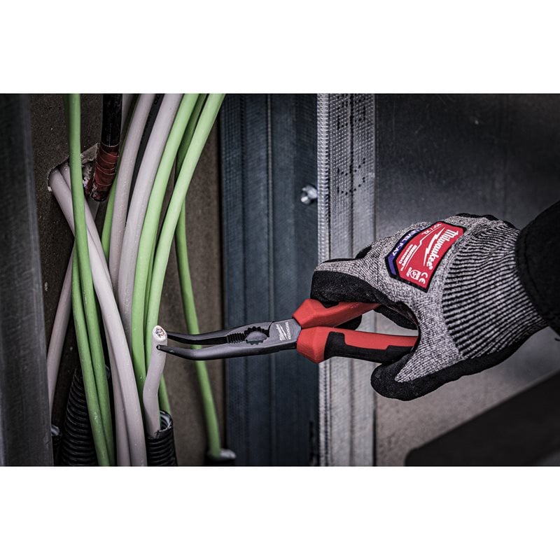 Milwaukee Kleště pro jemnou mechaniku prodloužené zahnuté 205mm