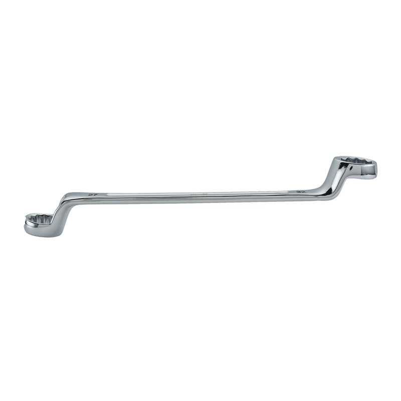 Milwaukee Vyhnutý oboustr. očkový klíč 75° 27x32mm