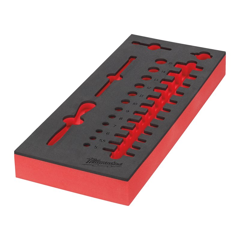 Milwaukee Prázdná 28 ks 1/4" sada ráčny a násadce pěnová vložka