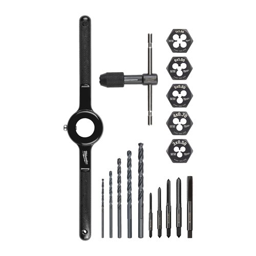 Set 7 Pezzi Maschi Per Filettare QWORK M3-M12 - Per Metallo E Legno, In Acciaio Rapido Nitruro