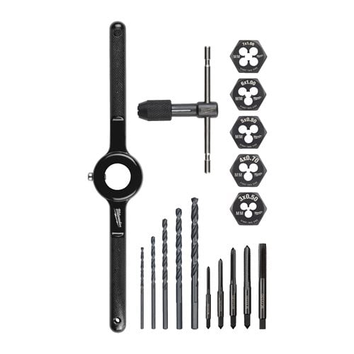 Set 7 Pezzi Maschi Per Filettare QWORK M3-M12 - Per Metallo E Legno, In Acciaio Rapido Nitruro