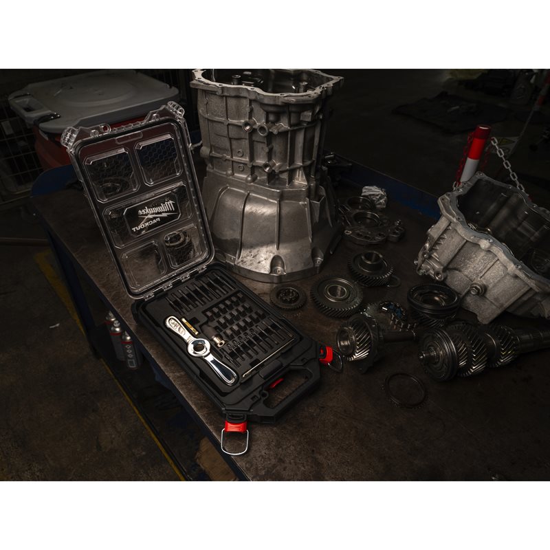 Milwaukee 38ks PACKOUT sada metrických závitníků a oček Hex-LOK s vratidlem 2v1