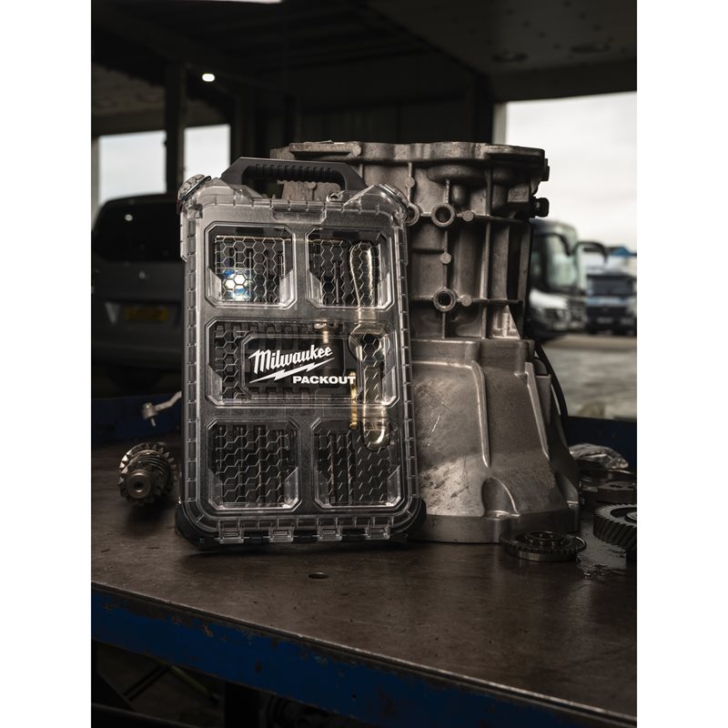 Milwaukee 38ks PACKOUT sada metrických závitníků a oček Hex-LOK s vratidlem 2v1