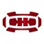BOLT™ Reflective stickers - Red - 1 set