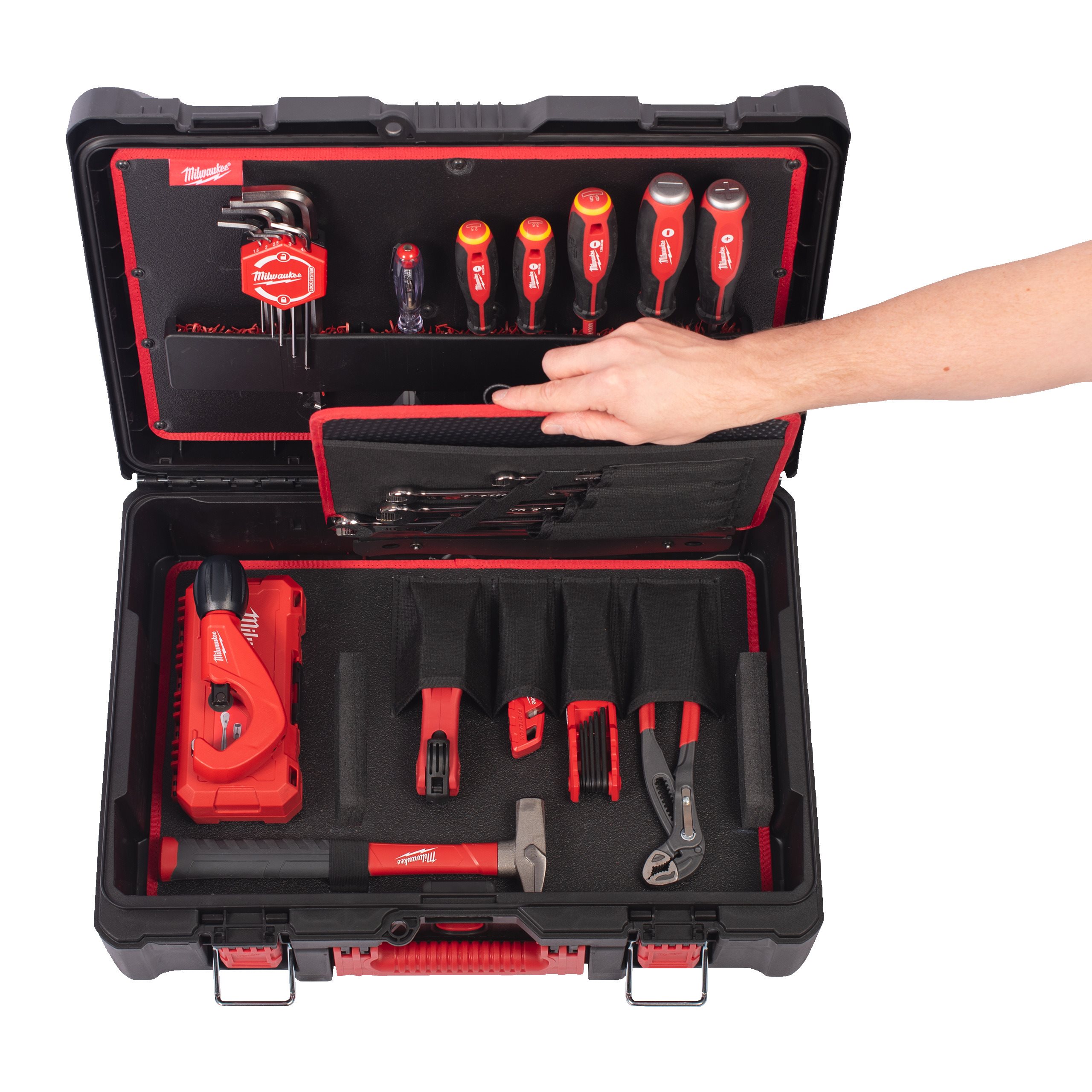 その他 TAXID Milwaukee Champion 74 Set 74 Piese PACKOUT™ Pentru Instalatori | Set Scule De Mână