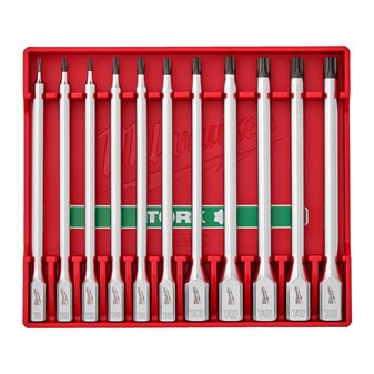 ¼″ & ⅜″ pitkä Torx-kärkihylsysarja