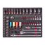 60 pc 1/2'' Ratchet and Impact Socket Set Foam Insert