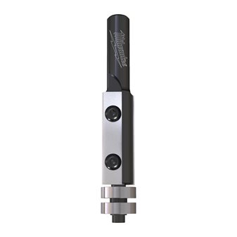 Flush trimming bits with carbide insert knives