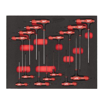 15 pc Mixed T-Key Set Foam Insert